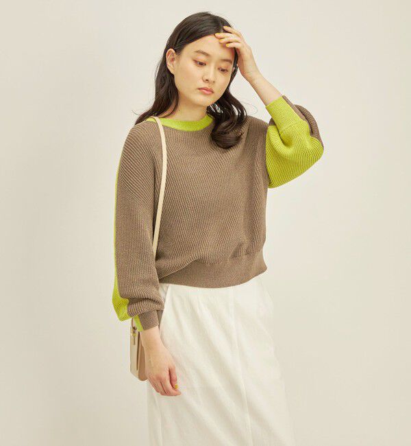 SHIPS for women「〈手洗い可能〉ペーパー コットン ワイド プルオーバー」|ニット・セーター|