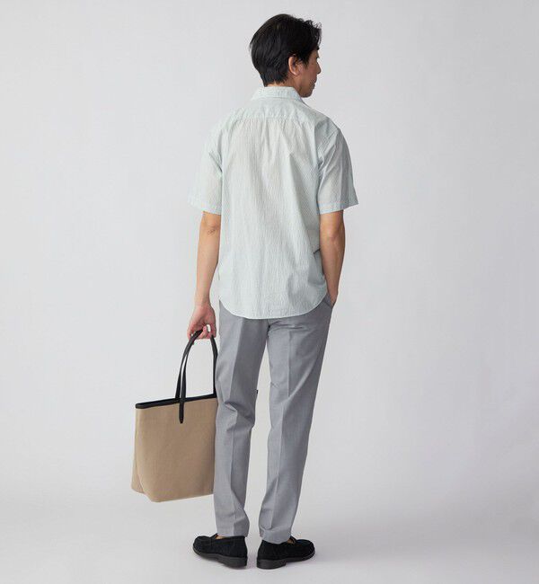 SHIPS「SHIPS: ボイル セミワイドカラー ストライプ ショートスリーブ シャツ」|シャツ・ブラウス|