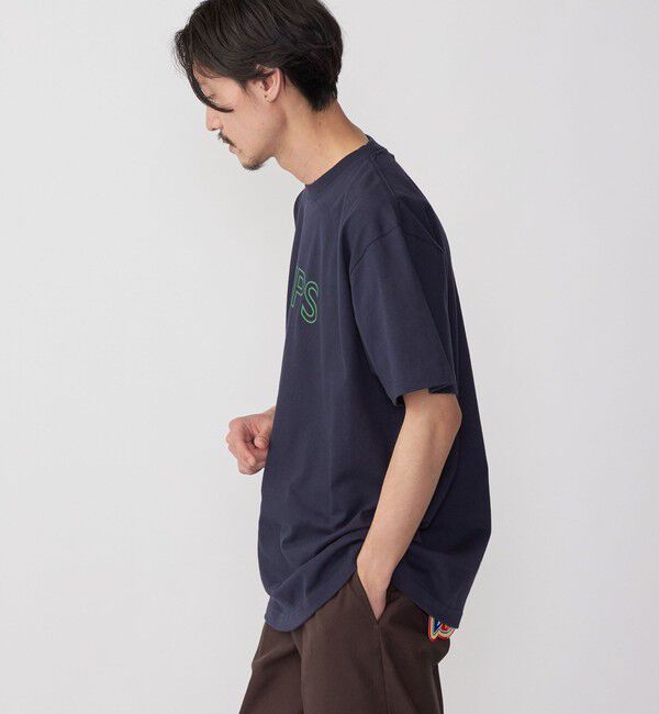 SHIPS for women「【WEB限定】 SHIPS ラウンド プリント ロゴ TEE」|Tシャツ・カットソー|