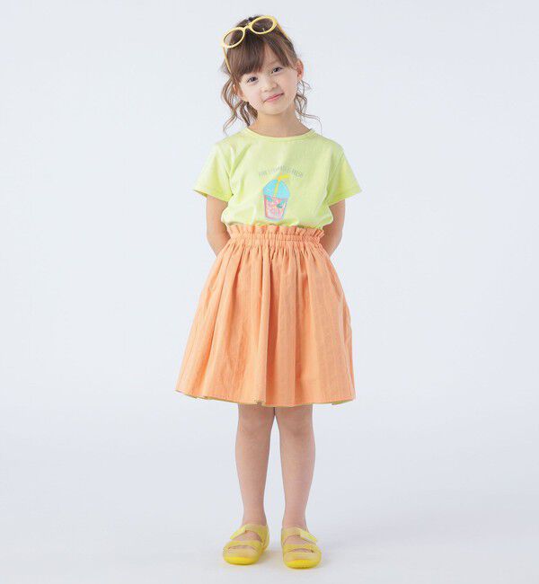 SHIPS KIDS「SHIPS KIDS:100～130cm / リバーシブル ギャザー スカート」|フレア|