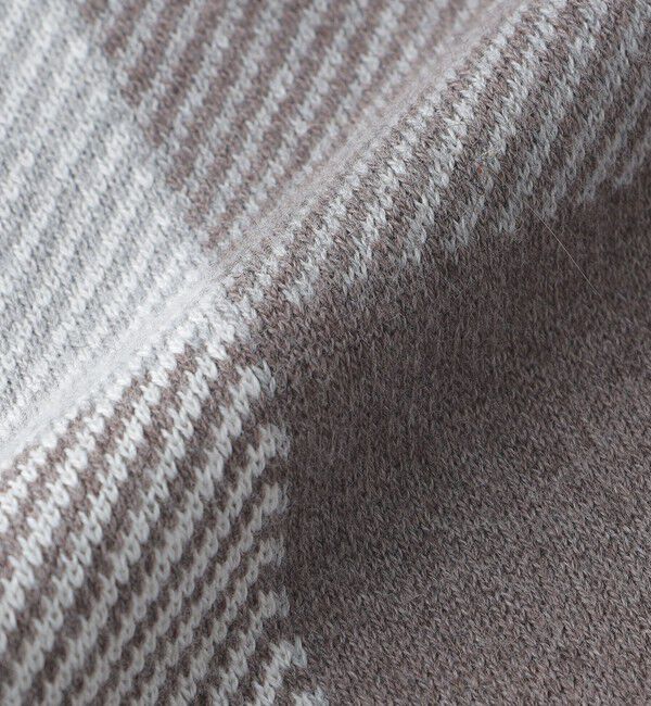 SHIPS「SHIPS:〈手洗い可能〉コットン カシミヤ チェック クルーネック ニット」|ニット・セーター|