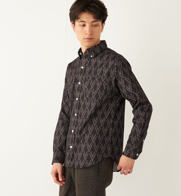 SHIPS Colors 「SHIPS Colors:〈洗濯機可能〉プリント ロングスリーブ シャツ」|シャツ・ブラウス|