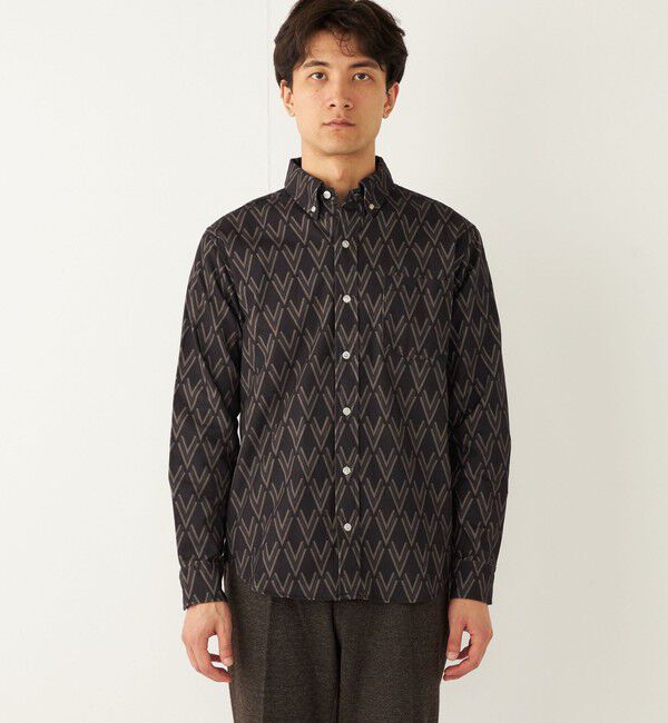 SHIPS Colors 「SHIPS Colors:〈洗濯機可能〉プリント ロングスリーブ シャツ」|シャツ・ブラウス|