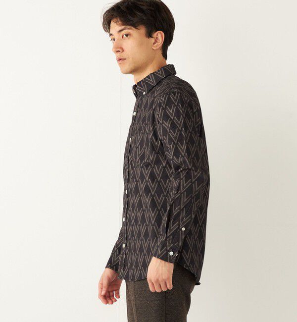 SHIPS Colors 「SHIPS Colors:〈洗濯機可能〉プリント ロングスリーブ シャツ」|シャツ・ブラウス|