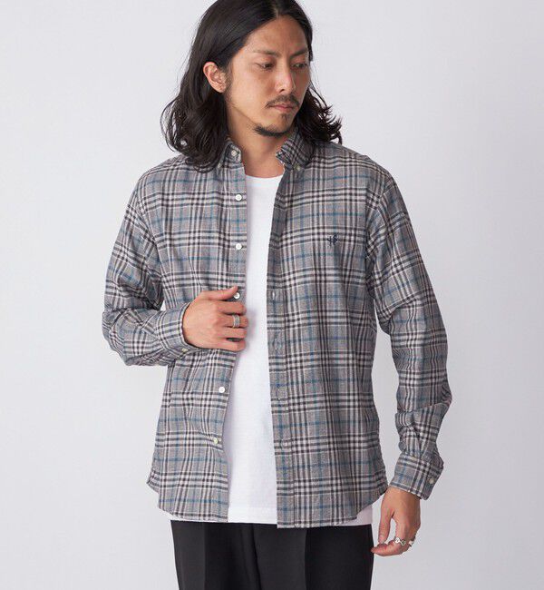SHIPS「【WEB限定】SHIPS: MADE IN JAPAN ワンポイントロゴ 微起毛 ボタンダウンシャツ」|シャツ・ブラウス|