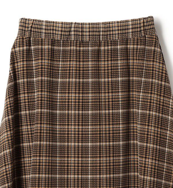 SHIPS Colors 「SHIPS Colors:〈洗濯機可能〉チェック プリント アシンメトリー フレア スカート」|フレア|