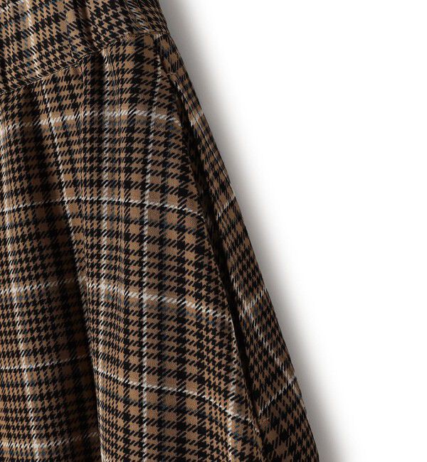 SHIPS Colors 「SHIPS Colors:〈洗濯機可能〉チェック プリント アシンメトリー フレア スカート」|フレア|