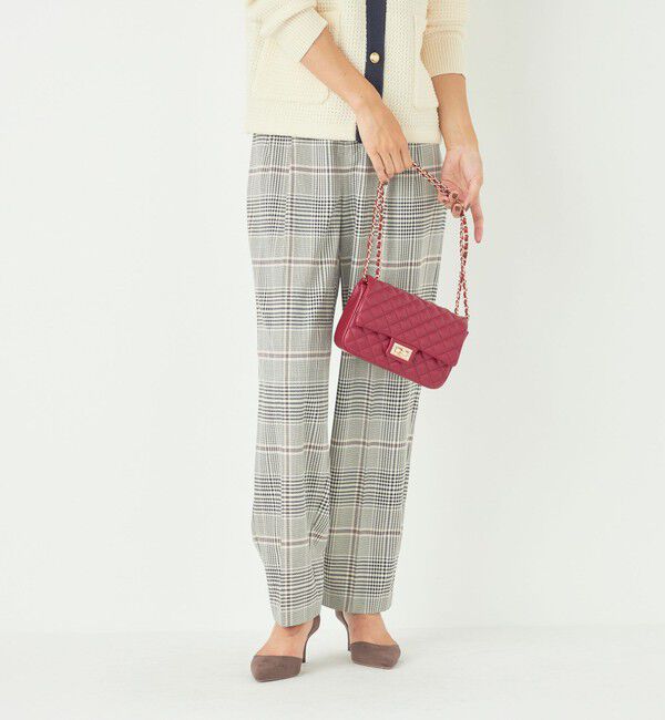 SHIPS Colors 「SHIPS Colors:〈手洗い可能〉ソリッド / チェック タック カーブ パンツ」|スラックス|