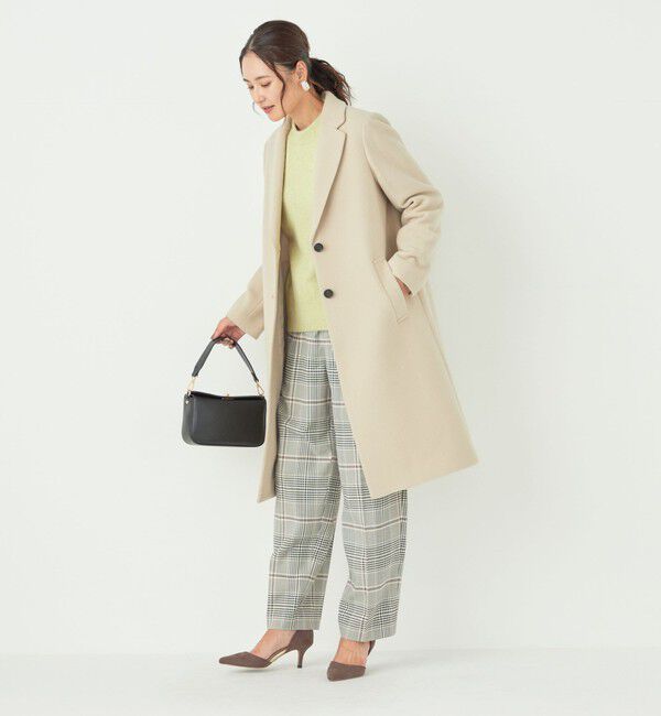 SHIPS Colors 「SHIPS Colors:〈手洗い可能〉ソリッド / チェック タック カーブ パンツ」|スラックス|