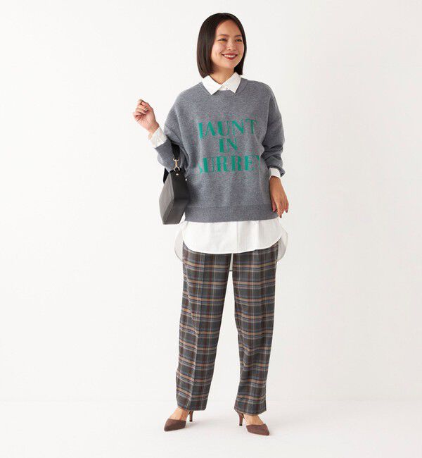 SHIPS Colors 「SHIPS Colors:〈手洗い可能〉ソリッド / チェック タック カーブ パンツ」|スラックス|