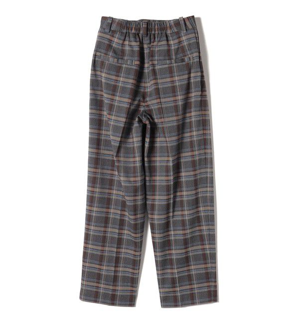 SHIPS Colors 「SHIPS Colors:〈手洗い可能〉ソリッド / チェック タック カーブ パンツ」|スラックス|