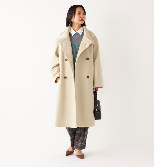 SHIPS Colors 「SHIPS Colors:〈手洗い可能〉ソリッド / チェック タック カーブ パンツ」|スラックス|