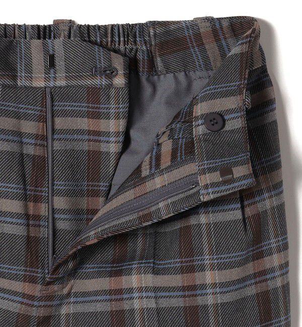 SHIPS Colors 「SHIPS Colors:〈手洗い可能〉ソリッド / チェック タック カーブ パンツ」|スラックス|