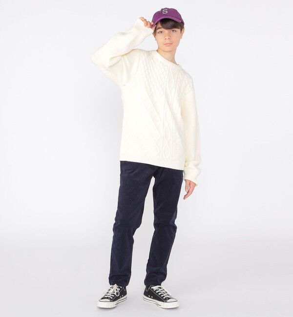 SHIPS KIDS「SHIPS KIDS:145～160cm /〈手洗い可能〉ケーブル ニット」|ニット・セーター|