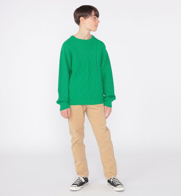 SHIPS KIDS「SHIPS KIDS:145～160cm /〈手洗い可能〉ケーブル ニット」|ニット・セーター|