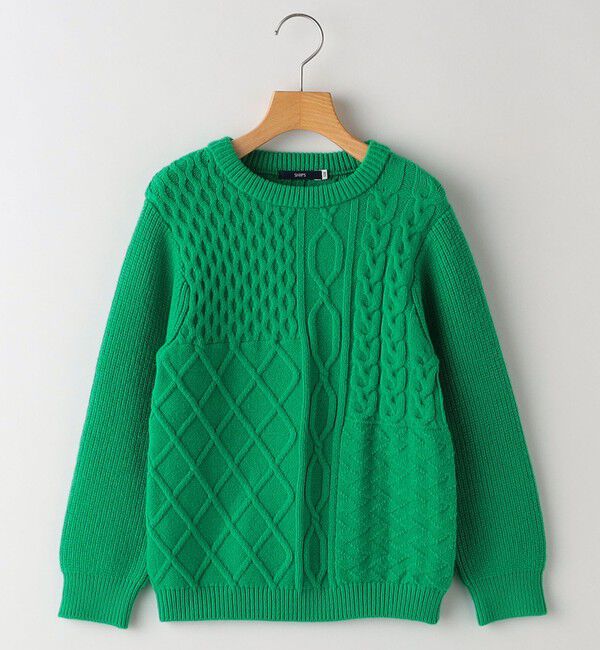 SHIPS KIDS「SHIPS KIDS:145～160cm /〈手洗い可能〉ケーブル ニット」|ニット・セーター|