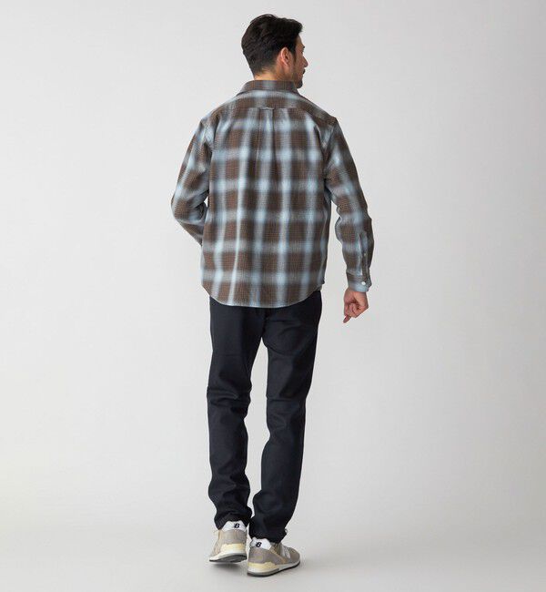 SHIPS「SHIPS: Shuttle notes レギュラーカラー オンブレチェック 長袖 ネルシャツ」|シャツ・ブラウス|