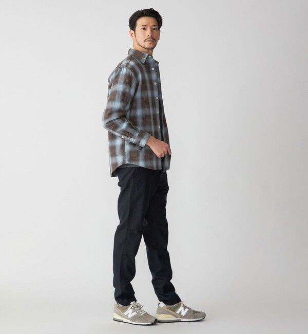 SHIPS「SHIPS: Shuttle notes レギュラーカラー オンブレチェック 長袖 ネルシャツ」|シャツ・ブラウス|