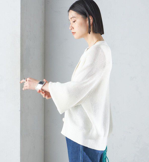 SHIPS for women「〈手洗い可能〉ペーパー コットン カーディガン ◇」|カーディガン|