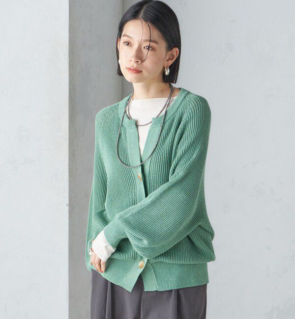 SHIPS for women「〈手洗い可能〉ペーパー コットン カーディガン ◇」|カーディガン|