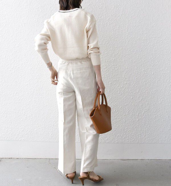 SHIPS any「SHIPS any:〈手洗い可能〉リリヤーン ライン Vネック ニット プルオーバー」|ニット・セーター|