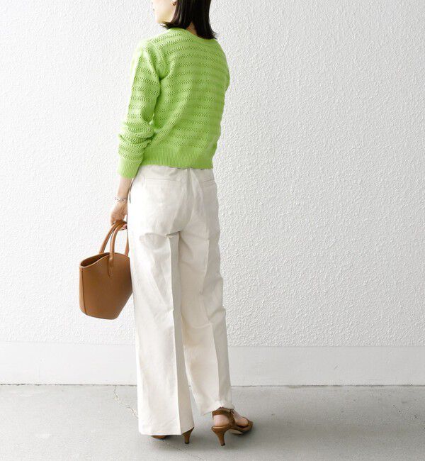 SHIPS any「SHIPS any: メッシュ ボーダー クルーネック カーディガン」|カーディガン|