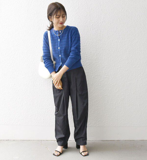 SHIPS any「SHIPS any: メッシュ ボーダー クルーネック カーディガン」|カーディガン|