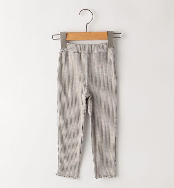 SHIPS KIDS「SHIPS KIDS:85～95cm /〈接触冷感/UVカット〉リブ レギンス」|レギンス・スパッツ|ライトグレー