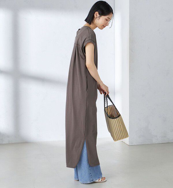 SHIPS for women「〈手洗い可能〉ジャージ スリット ワンピース」|ワンピース|