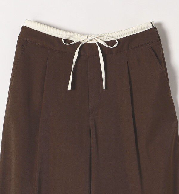 quaranciel「quaranciel:〈洗濯機可能〉シルキー サテン ダブルウエスト ワイド パンツ」|その他|