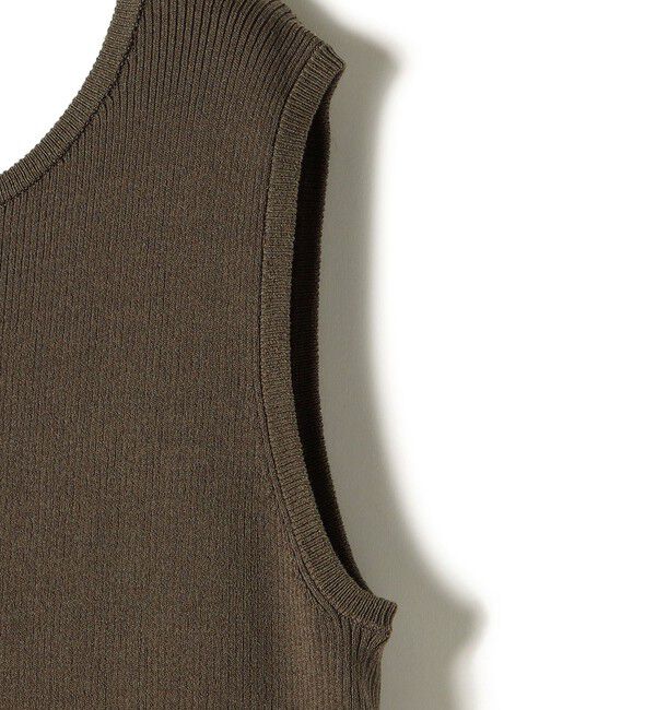 SHIPS for women「〈手洗い可能〉コットン リブ ノースリーブ &times; 布帛 スカート ワンピース」|ワンピース|