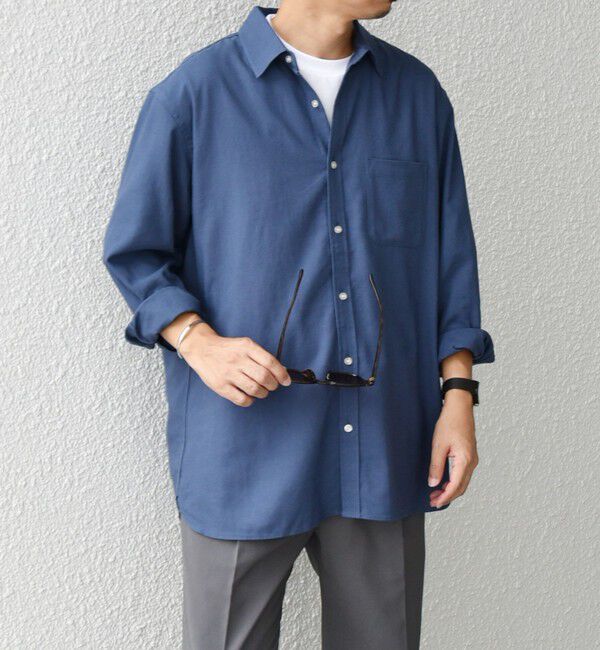 SHIPS any「【WEB限定】SHIPS any:〈洗濯機可能〉リネン / レーヨン レギュラーカラー 7分袖 シャツ◇」|シャツ・ブラウス|