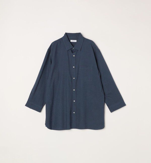 SHIPS any「【WEB限定】SHIPS any:〈洗濯機可能〉リネン / レーヨン レギュラーカラー 7分袖 シャツ◇」|シャツ・ブラウス|