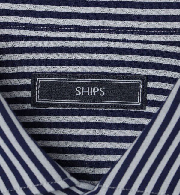 SHIPS「SHIPS: ジャージー ロンドンストライプ ワンピースカラー シャツ」|シャツ・ブラウス|
