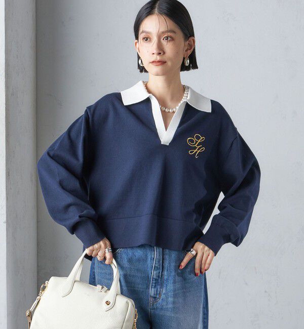 SHIPS for women「〈手洗い可能〉エンブレム ラガー ニット」|ニット・セーター|