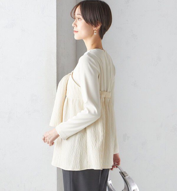 SHIPS for women「〈手洗い可能〉ジャカード ドッキング ビッグ リボン ブラウス」|シャツ・ブラウス|