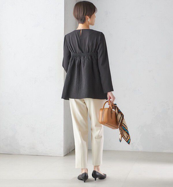 SHIPS for women「〈手洗い可能〉ジャカード ドッキング ビッグ リボン ブラウス」|シャツ・ブラウス|