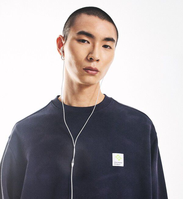 SHIPS「City Ambient Products: フロスト フェード スクエアロゴ スウェット」|スウェット・ジャージ|