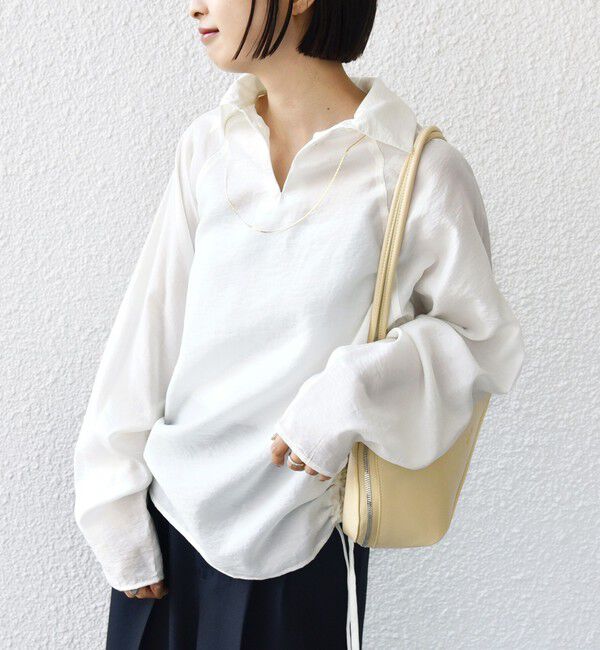 SHIPS for women「【WEB限定】〈洗濯機可能〉シアー ハイネック 2WAY ブラウス」|シャツ・ブラウス|