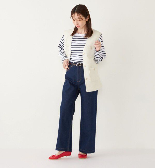 SHIPS Colors 「SHIPS Colors:ツイード Vネック ジレ2」|ベスト・ジレ|