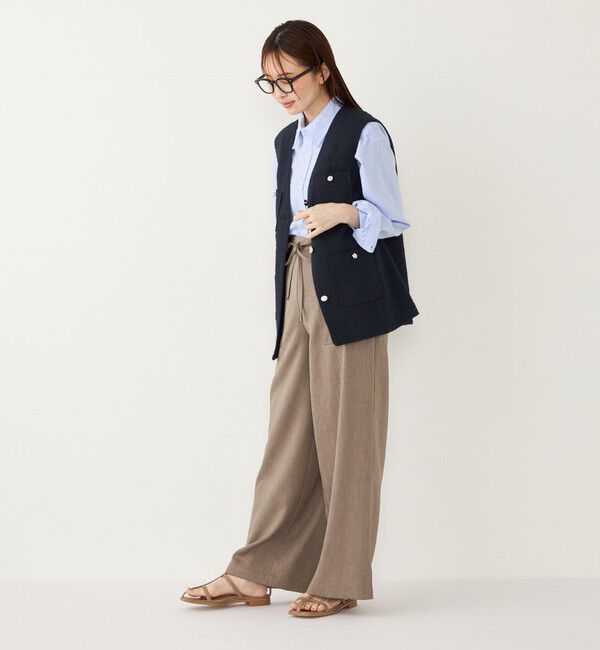 SHIPS Colors 「SHIPS Colors:ツイード Vネック ジレ2」|ベスト・ジレ|