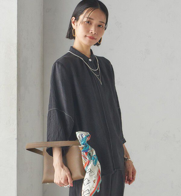 SHIPS for women「〈接触冷感/吸水速乾〉アセテート ワッシャー ブラウス」|シャツ・ブラウス|