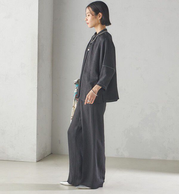 SHIPS for women「〈接触冷感/吸水速乾〉アセテート ワッシャー ブラウス」|シャツ・ブラウス|