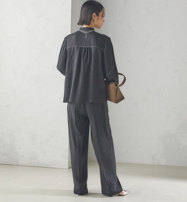 SHIPS for women「〈接触冷感/吸水速乾〉アセテート ワッシャー ブラウス」|シャツ・ブラウス|