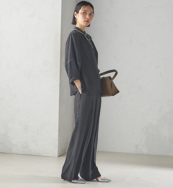 SHIPS for women「〈接触冷感/吸水速乾〉アセテート ワッシャー ブラウス」|シャツ・ブラウス|