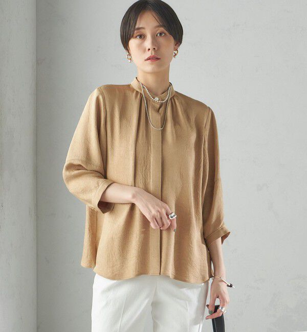 SHIPS for women「〈接触冷感/吸水速乾〉アセテート ワッシャー ブラウス」|シャツ・ブラウス|