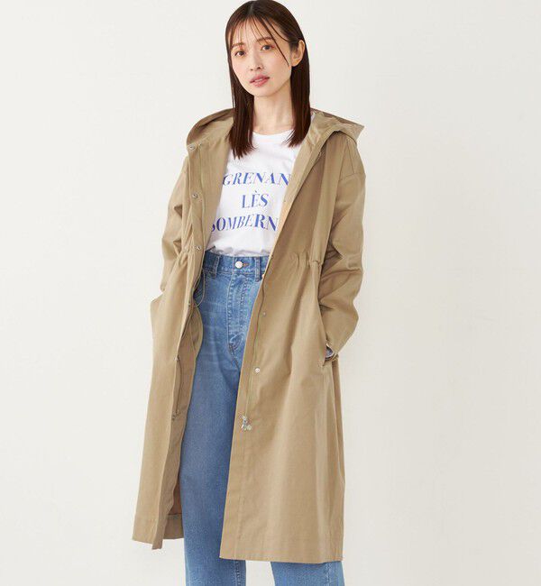 SHIPS Colors 「SHIPS Colors:〈手洗い可能〉テントライン フーデッド コート」|その他|ベージュ