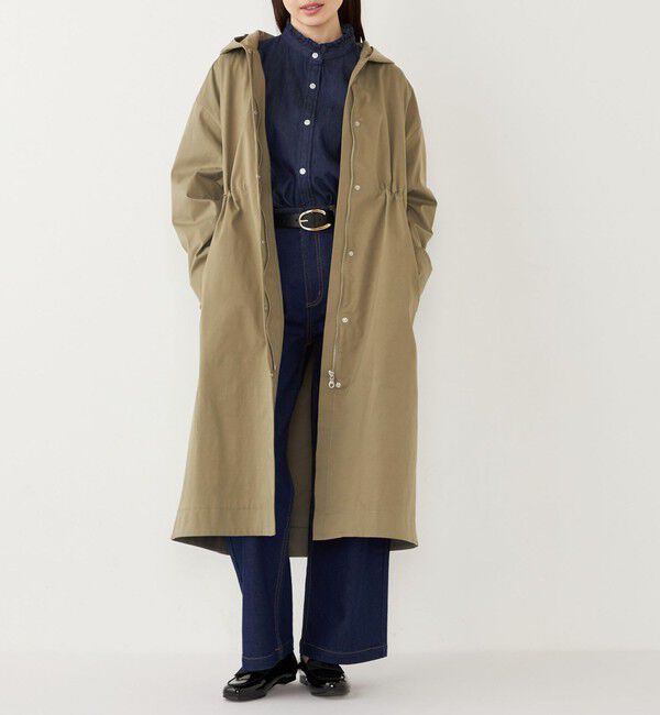 SHIPS Colors 「SHIPS Colors:〈手洗い可能〉テントライン フーデッド コート」|その他|オリーブ