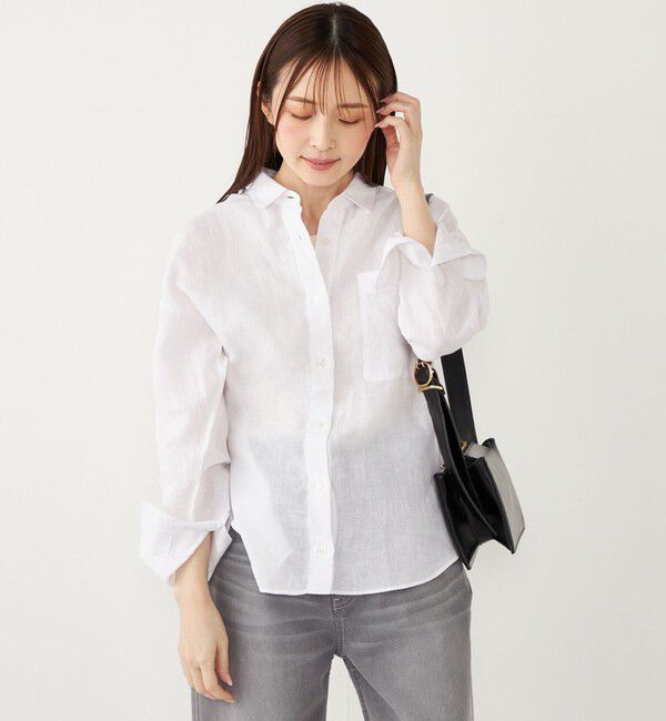 SHIPS Colors 「SHIPS Colors:〈洗濯機可能〉ユーロ リネン (EURO Linen) オーバー シャツ◇」|シャツ・ブラウス|