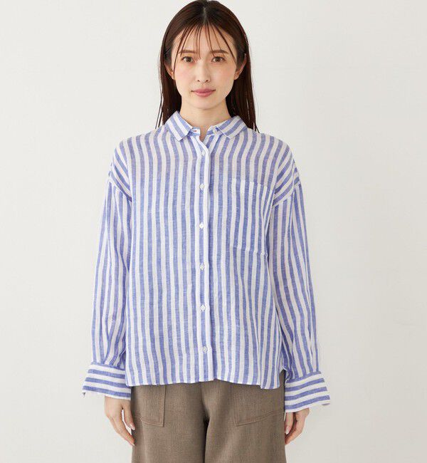 SHIPS Colors 「SHIPS Colors:〈洗濯機可能〉ユーロ リネン (EURO Linen) オーバー シャツ◇」|シャツ・ブラウス|